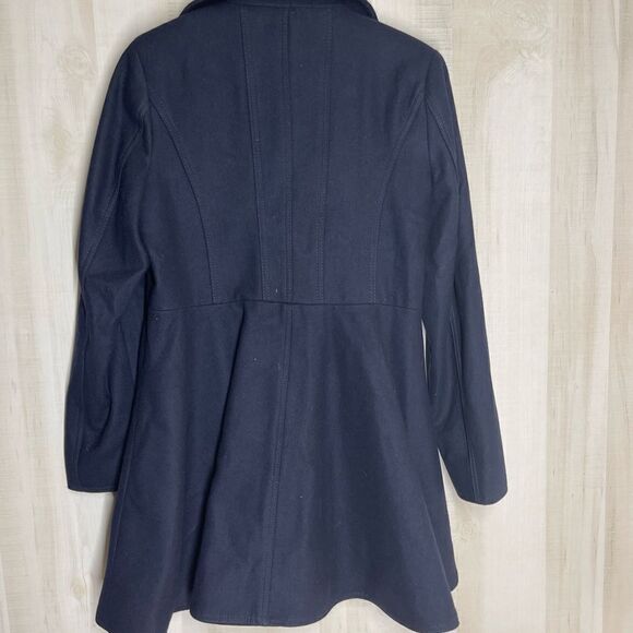 Liz Claiborne navy wool‎ double breasted coat, size large - Picture 12 of 15